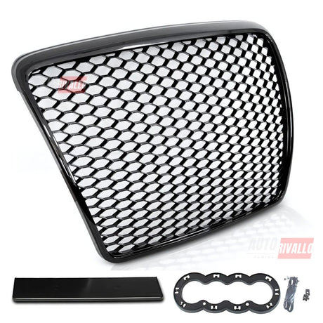 Audi A6 C6 4F 2008-2011 Griglia Radiatore Look RS6 Nero Lucido