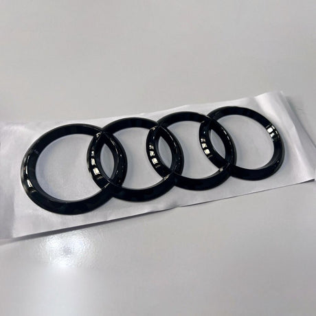 Audi A6 C7 4G Facelift 2015-2018 Logo Anelli Nero Lucido