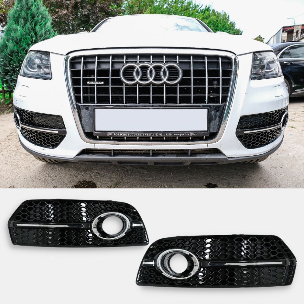Audi Q5 8R 2008-2011 Griglie Fendinebbia RSQ5 Look Coperture a Nido D'ape