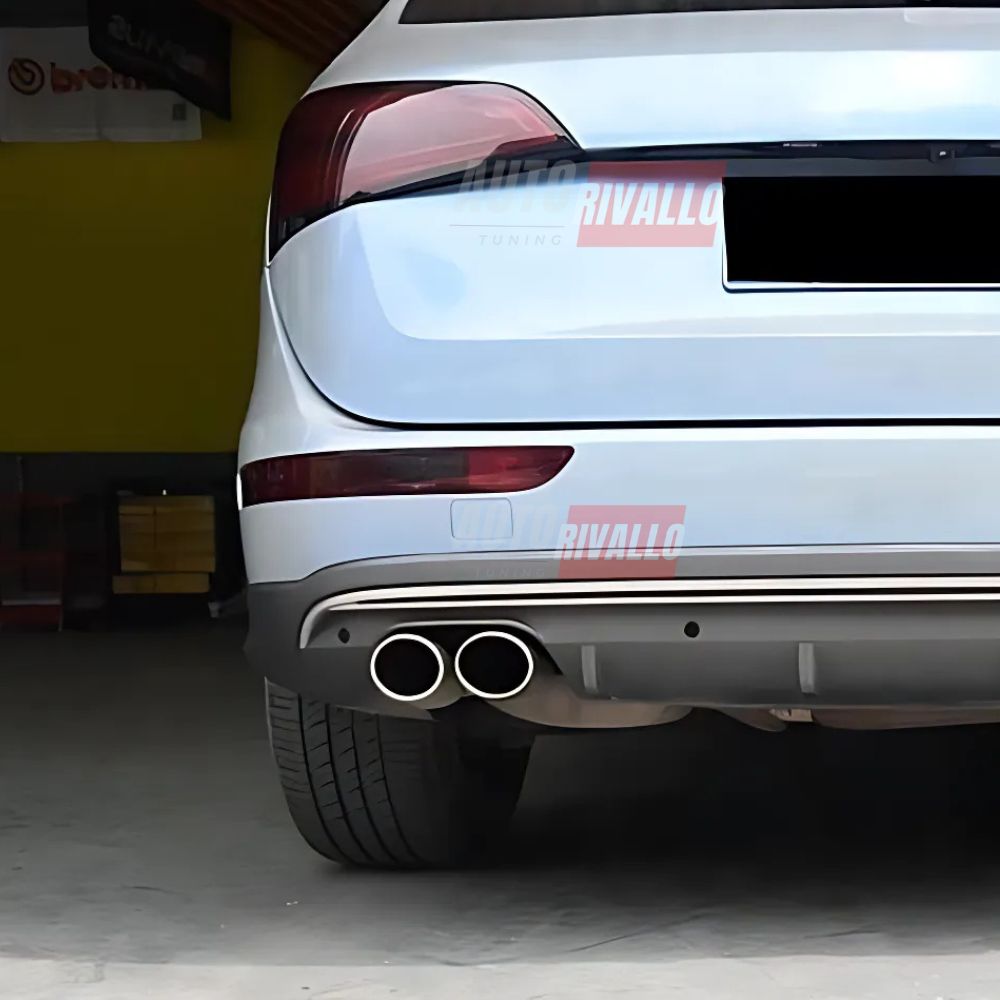 Audi Q5 8R 2008-2016 Diffusore Posteriore SQ5 Look - Terminali Cromati Doppia Uscita 