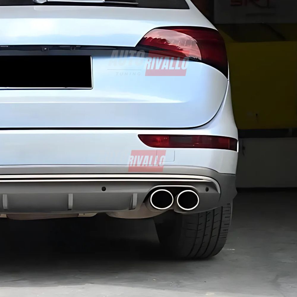 Audi Q5 8R 2008-2016 Diffusore Posteriore SQ5 Look - Terminali Cromati Doppia Uscita 