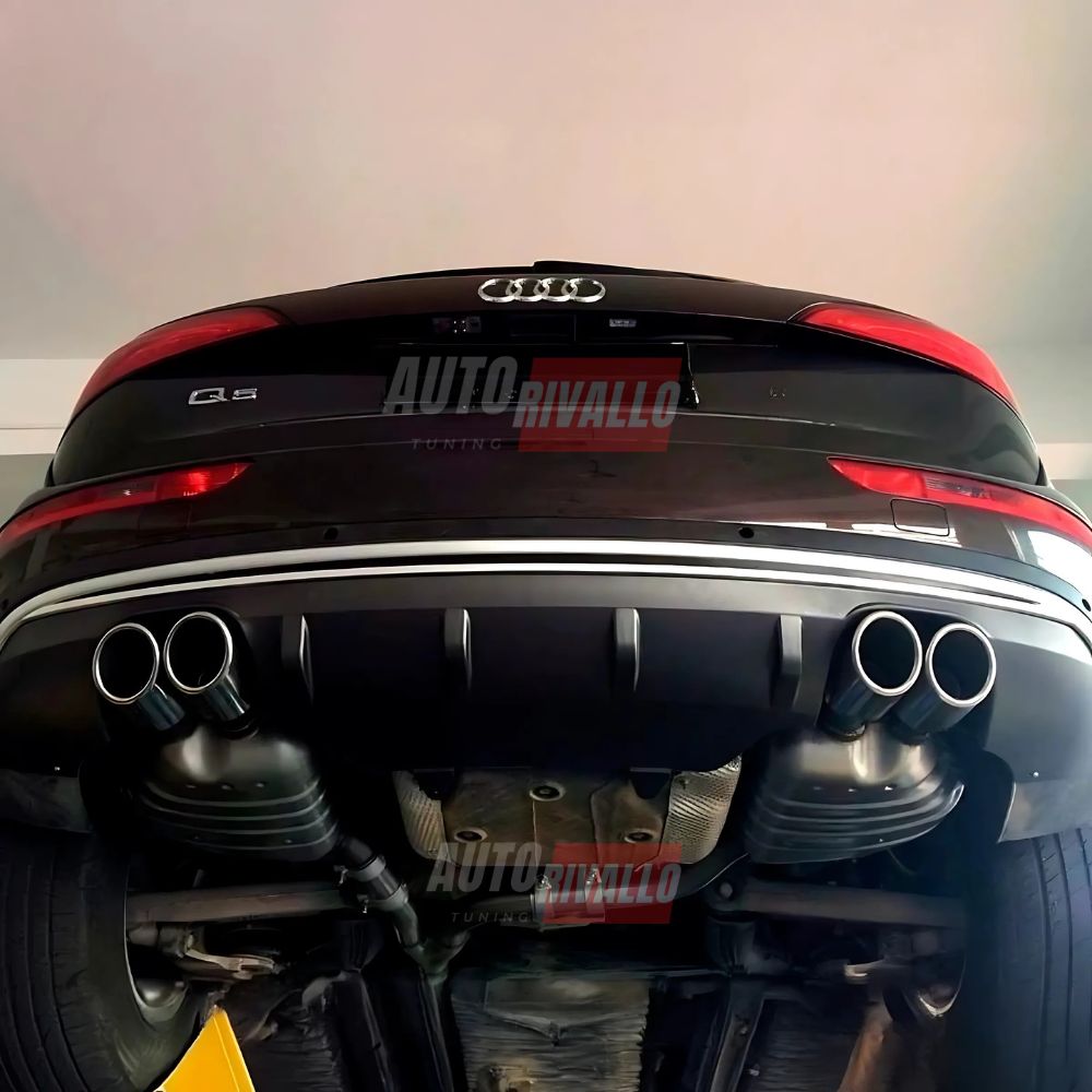 Audi Q5 8R 2008-2016 Diffusore Posteriore SQ5 Look - Terminali Cromati Doppia Uscita 