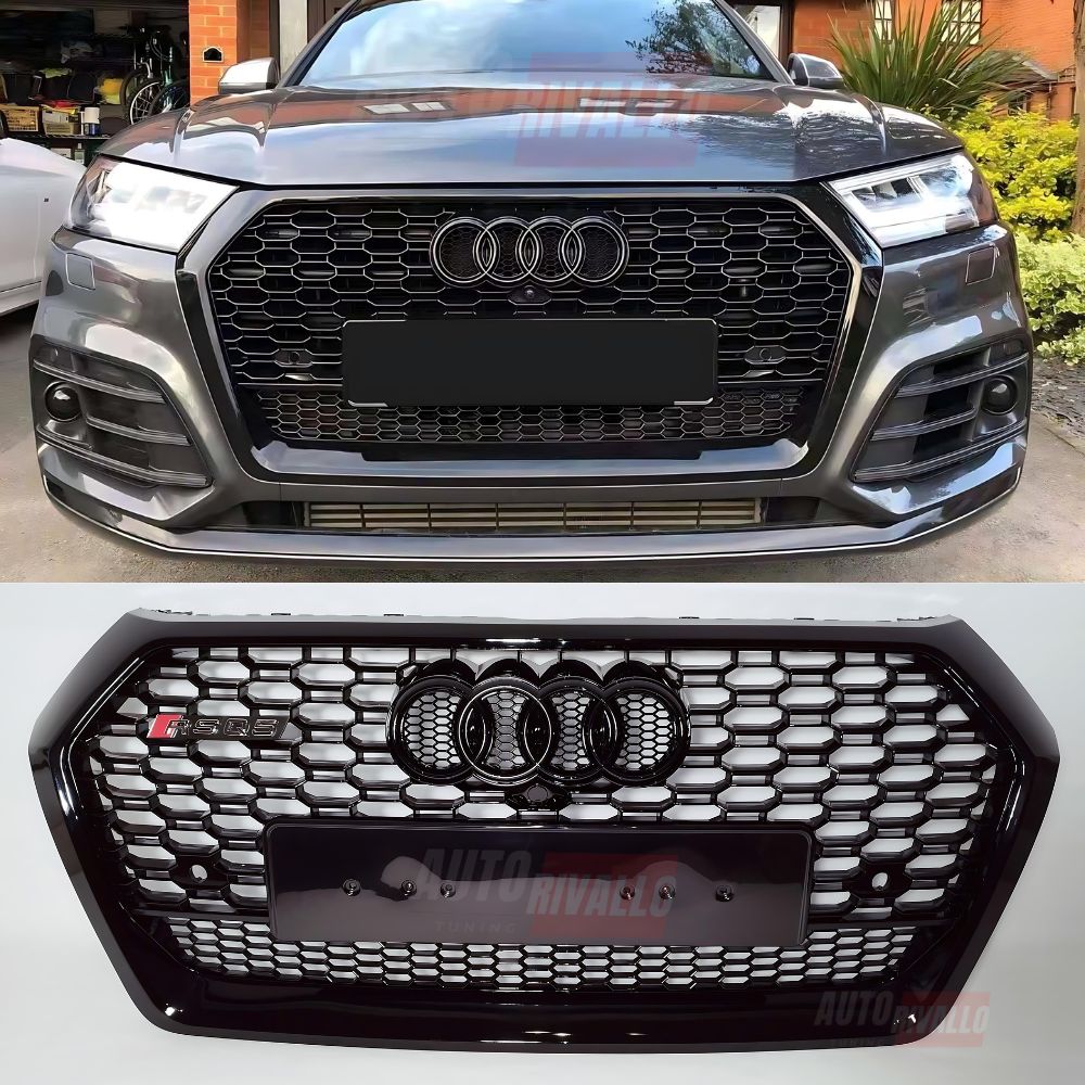 Audi Q5 FY 2016-2020 Griglia Radiatore RSQ5 Look - Quattro, Nero Lucido