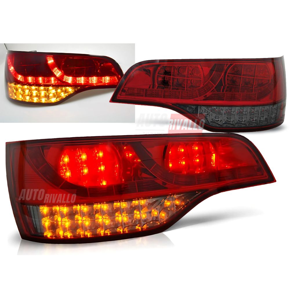 Audi Q7 4L 2005-2009 Fanali Posteriori Stop LED Rosso Fumé