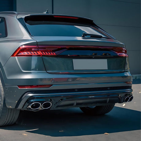 Audi Q8 S-Line 2018-2020 Diffusore Posteriore Doppia Uscita