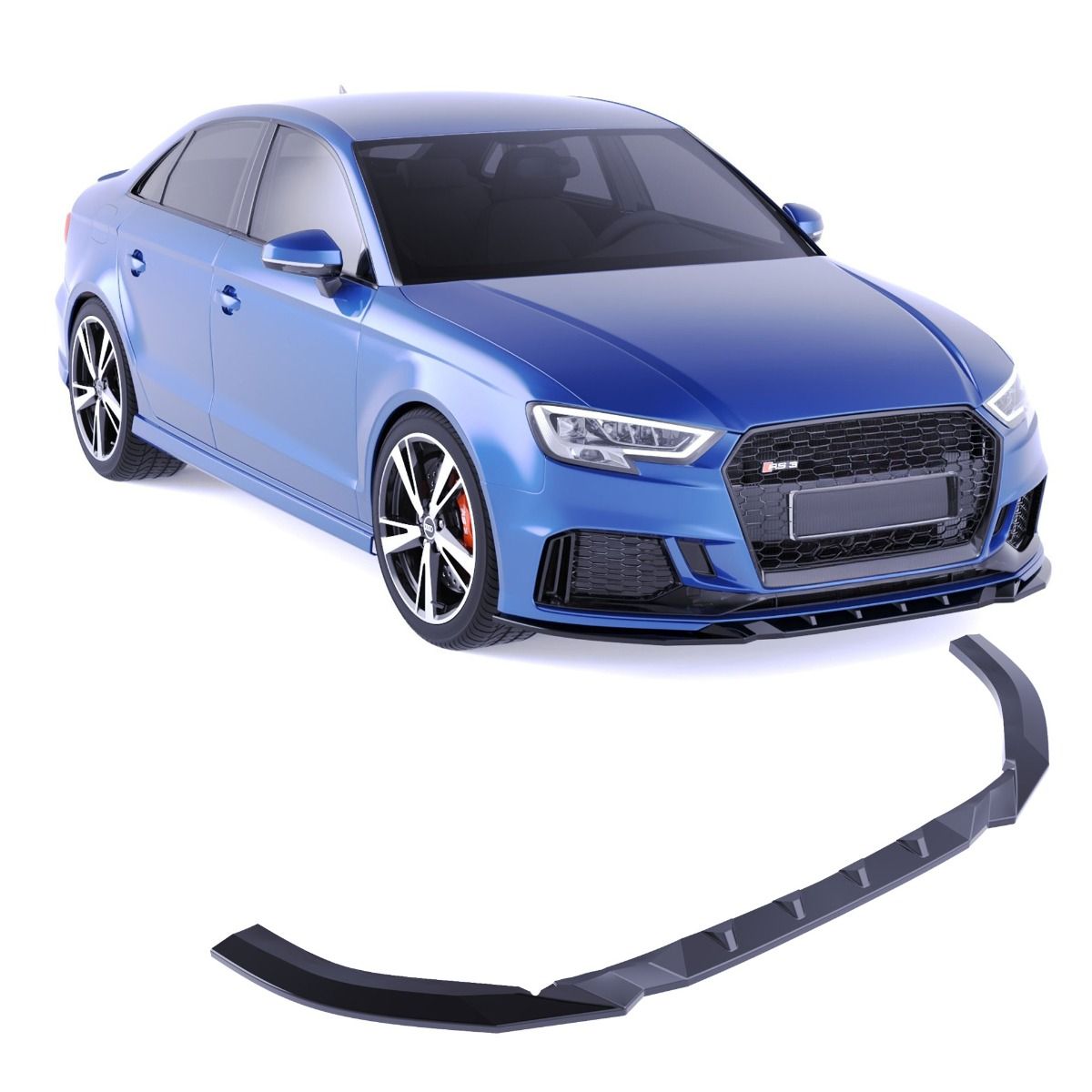 Audi RS3 Sportback 2017–2020 Splitter - APEX Spoiler Anteriore - autorivallo