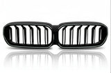 BMW 5 G30 G31 LCI 20-23 Griglia LED Doppia Striscia Nera Illuminata - autorivallo