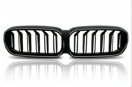 BMW 5 G30 G31 LCI 20-23 Griglia LED Doppia Striscia Nera Illuminata - autorivallo