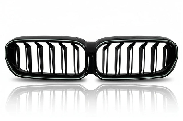 BMW 5 G30 G31 LCI 20-23 Griglia LED Doppia Striscia Nera Illuminata - autorivallo