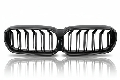 BMW 5 G30 G31 LCI 20-23 Griglia LED Doppia Striscia Nera Illuminata - autorivallo
