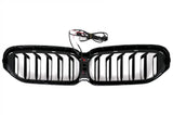 BMW 5 G30 G31 LCI 20-23 Griglia LED Doppia Striscia Nera Illuminata - autorivallo