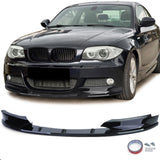 BMW Serie 1 E82 E88 2011–2013 Spoiler Anteriore Nero Lucido