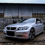 BMW Serie 3 E90 E91 2005-2008 Fari Anteriori Angel Eyes 3D LED