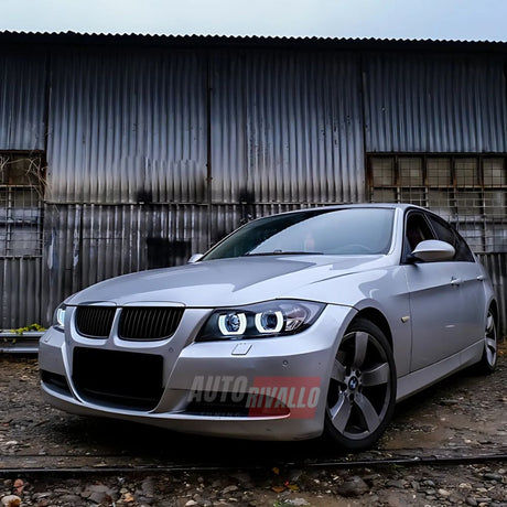 BMW Serie 3 E90 E91 2005-2008 Fari Anteriori Angel Eyes 3D LED