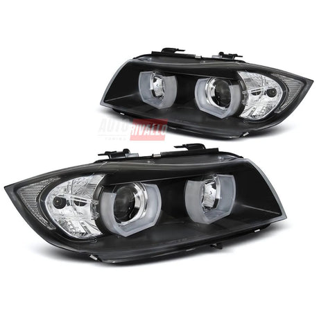 BMW Serie 3 E90 E91 2005-2008 Fari Anteriori Angel Eyes 3D LED