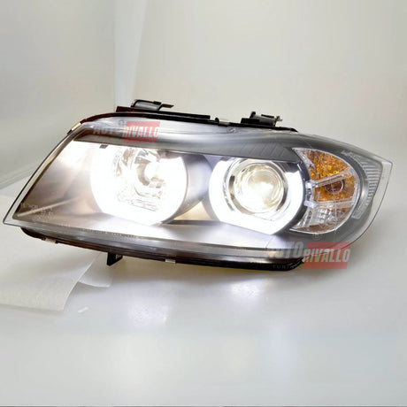 BMW Serie 3 E90 E91 05-08 Fari Anteriori Angel Eyes 3D U-LED