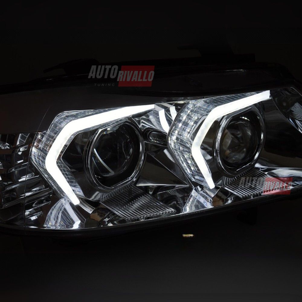 BMW Serie 3 E90 E91 2005-2008 Fari Anteriori Full LED Cromati