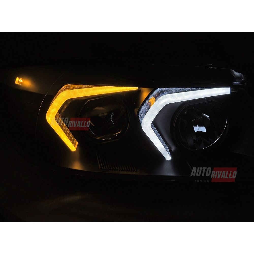 BMW Serie 3 E90 E91 2005-2008 Fari Anteriori a LED Neri