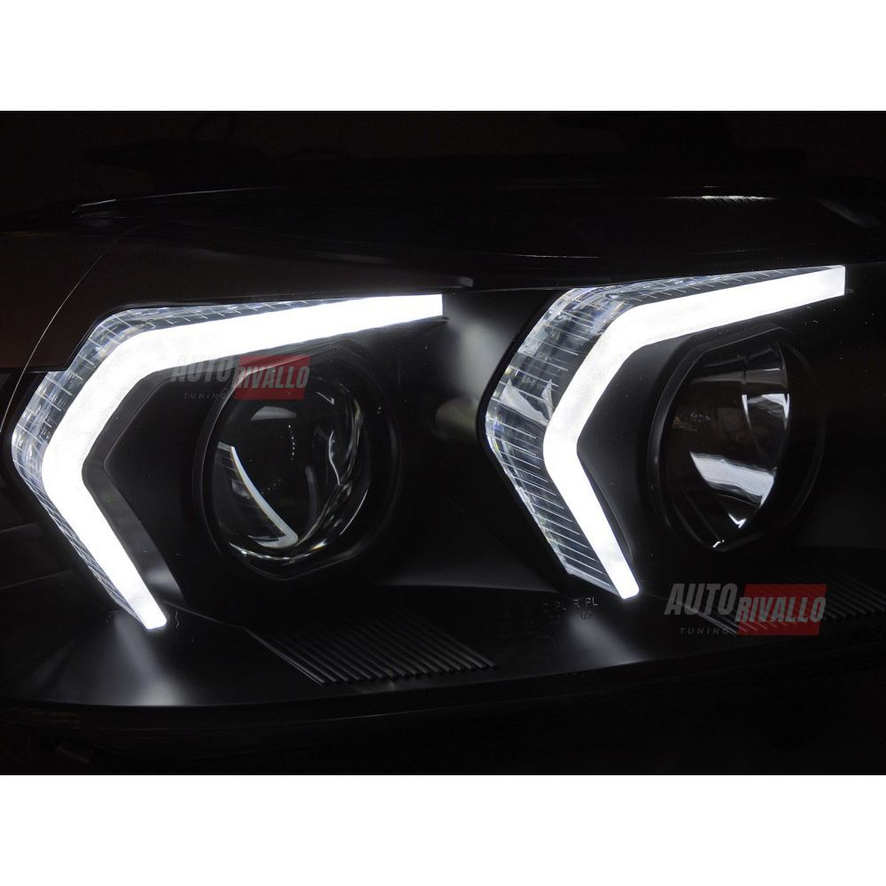 BMW Serie 3 E90 E91 2005-2008 Fari Anteriori a LED Neri