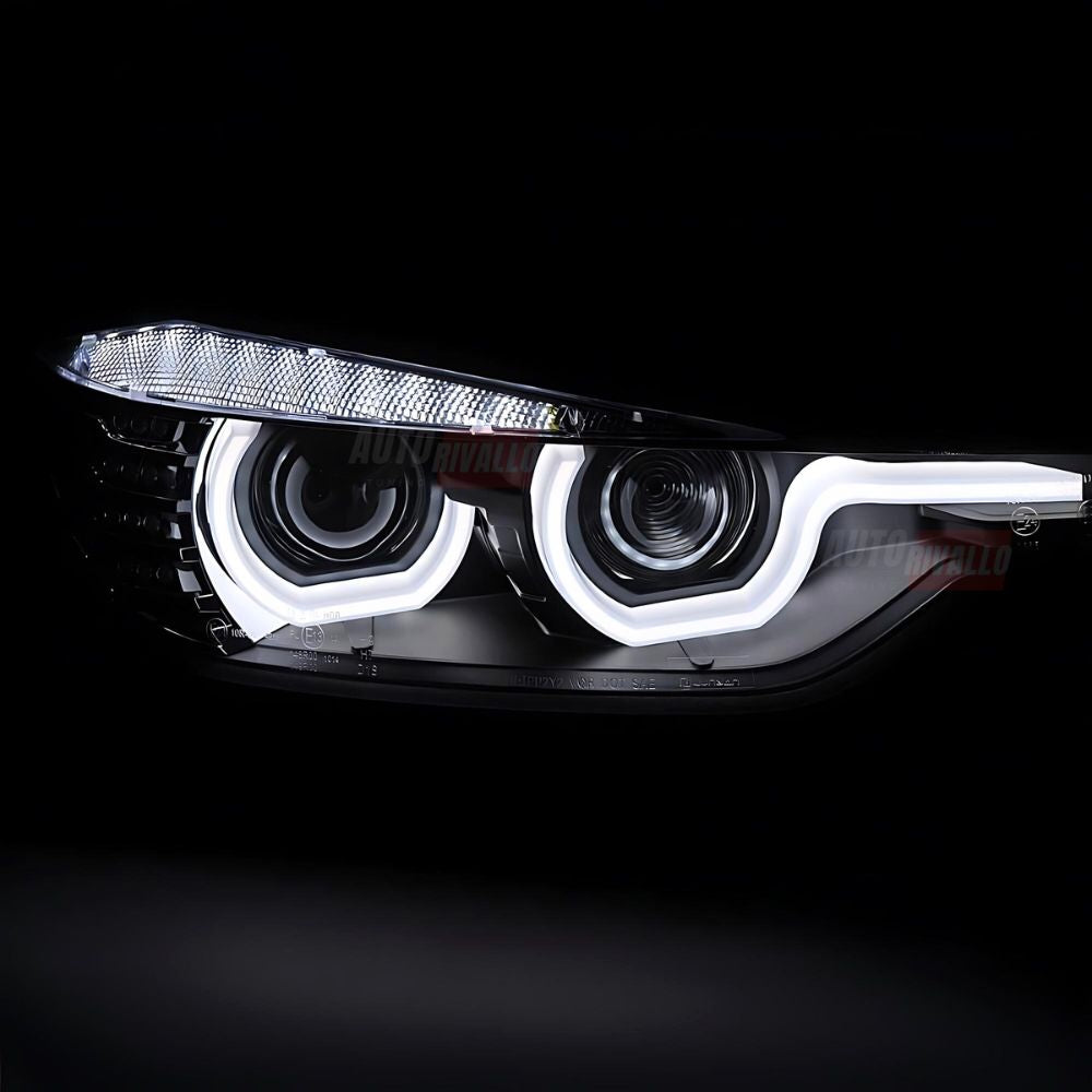 BMW Serie 3 F30 F31 2011-2015 Fari Anteriori LED Angel Eyes 3D