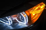BMW Serie 3 F30 F31 2011-2015 Fari Anteriori LED DRL Angel Eyes Bianchi Bianchi