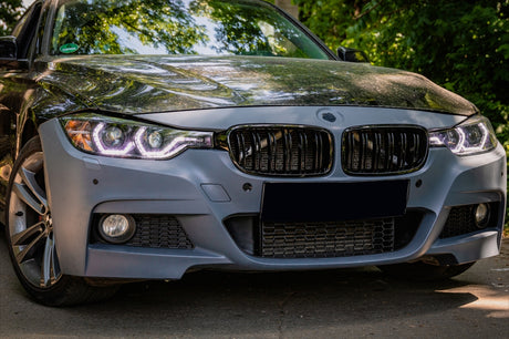 BMW Serie 3 F30 F31 2011-2015 Fari Anteriori LED DRL Angel Eyes Bianchi Bianchi