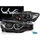 BMW Serie 3 F30 F31 2011-2015 Fari Anteriori Luci Diurne LED Angel Eyes Bianchi