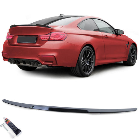 BMW 4 F32 Coupé 13-21 Spoiler Posteriore Cofano Nero Lucido