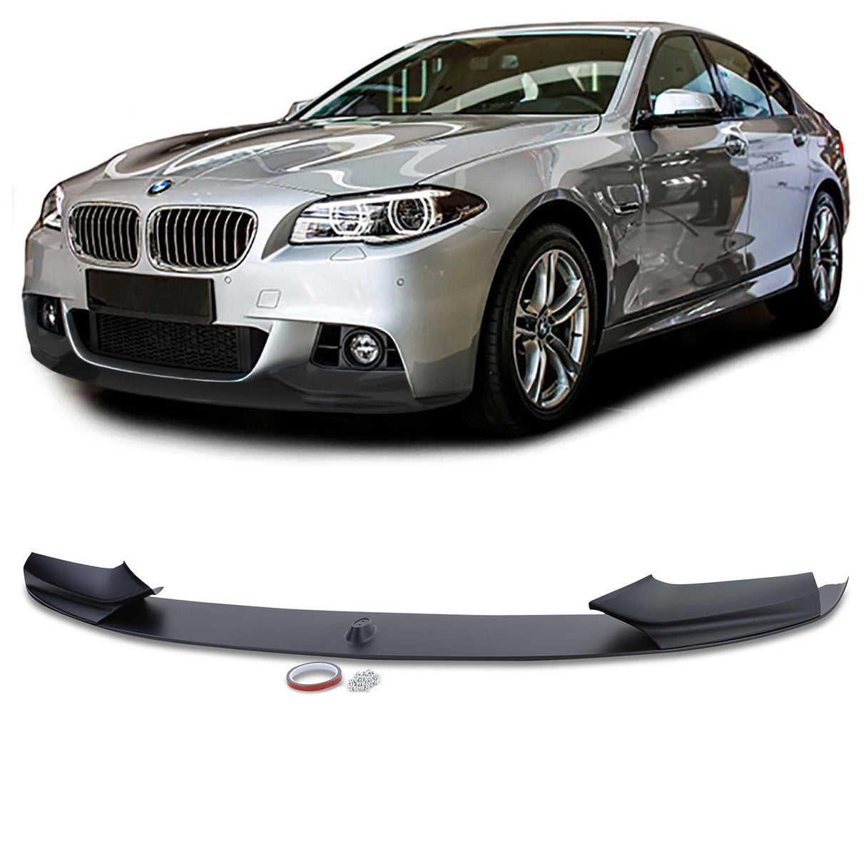 BMW Serie 5 F10 F11 2010–2016 Spoiler Anteriore Nero Lucido
