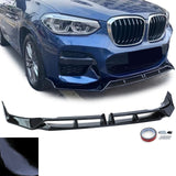 BMW X3 G01 2021-2025 Spoiler Anteriore Nero Lucido