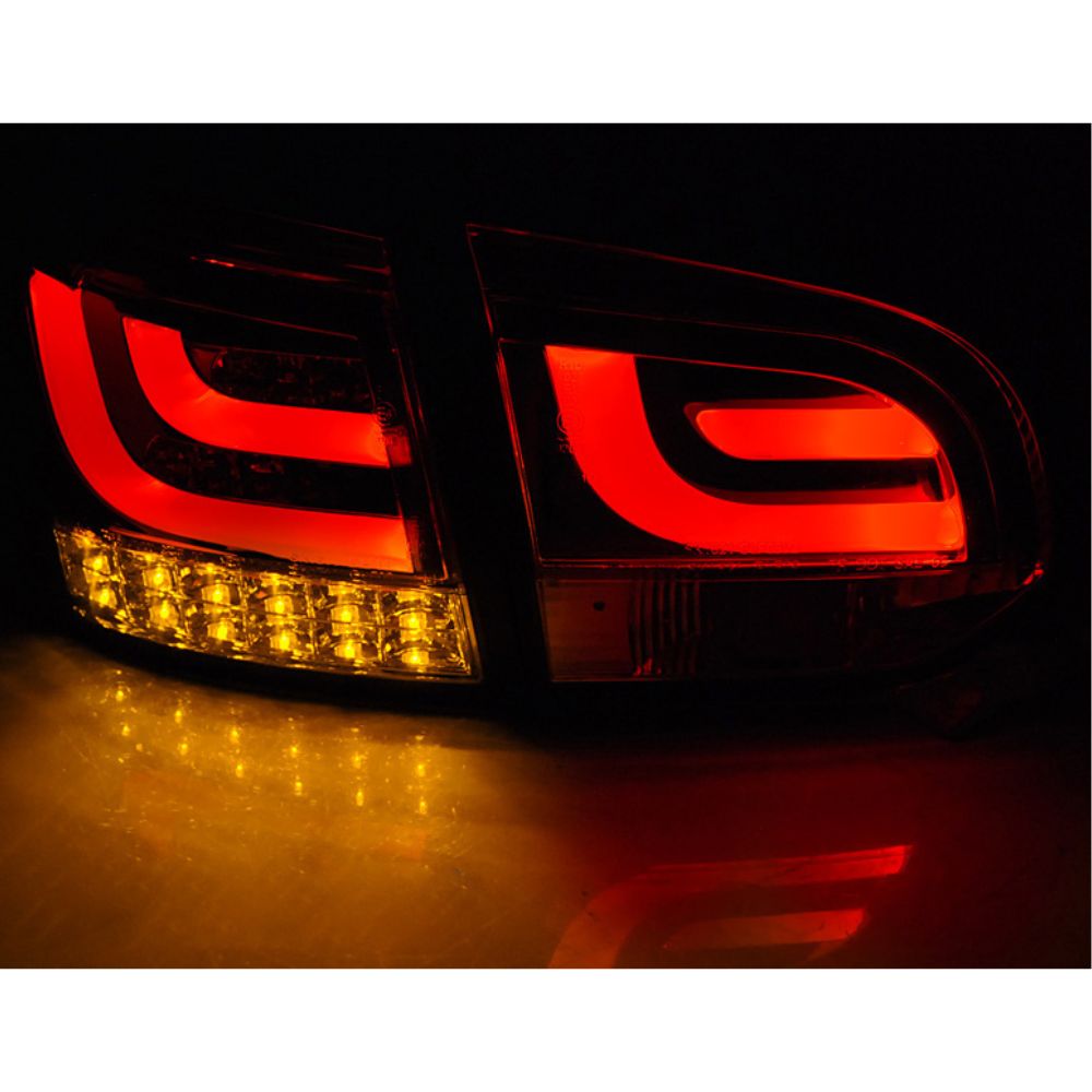 VW Golf 6 2008-2012 Fanali Posteriori LED Lightbar Nero Fumè