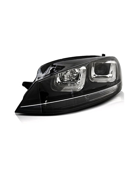 VW Golf 7 2012-2017 Fari Anteriori DRL LED R-Line Look Nero