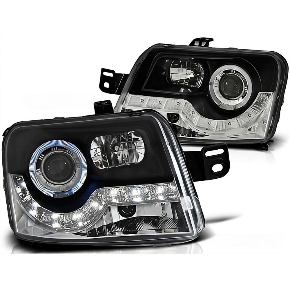 Fiat Panda 2003-2009 Fari Anteriori a LED Diurne Nero