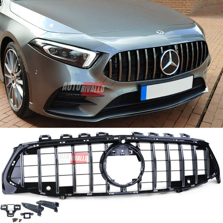 Mercedes Classe A W177 V177 2018-2022 Griglia Anteriore AMG A45 GTR Nero Cromato