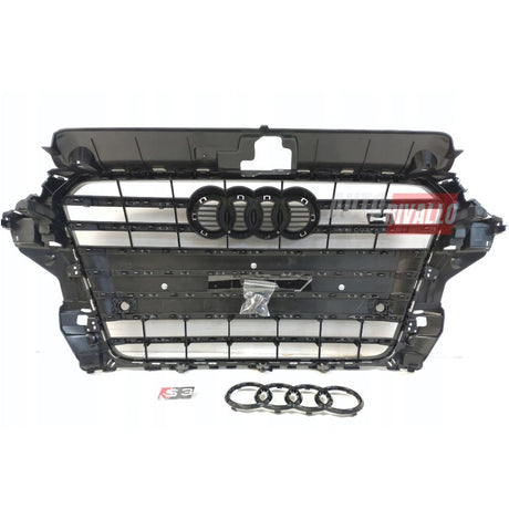 Audi A3 8V 2012-2016 Griglia Anteriore Look S3 Calandra Nera