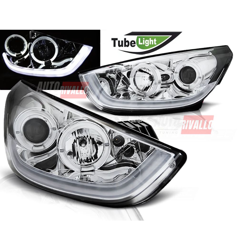 Hyundai IX35 2010-2013 Fari Anteriori LED Lightube Cromati
