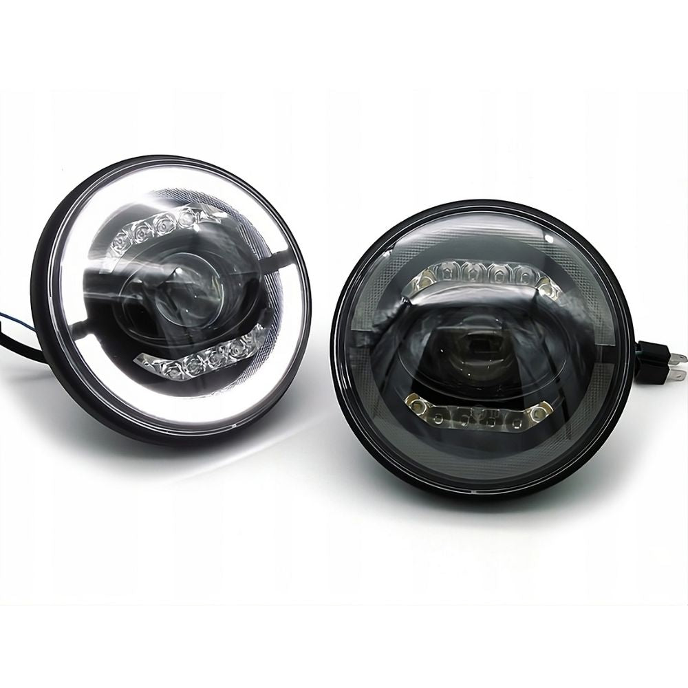 Jeep Wrangler ll 1996-2006 Fari Anteriori Full LED TFL Angel Eyes