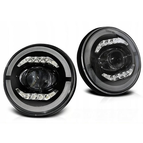 Jeep Wrangler ll 1996-2006 Fari Anteriori Full LED TFL Angel Eyes