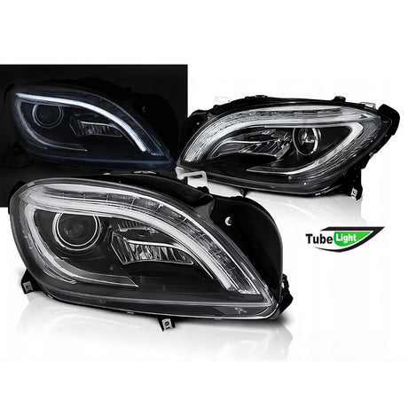 Mercedes Classe M W166 2011-2015 Fari Anteriori LED Neri Lightube