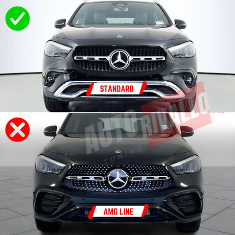 Griglia Anteriore Mercedes GLA H247 2024-2026 GTR AMG Panamericana Nero Lucido Calandra Mascherina