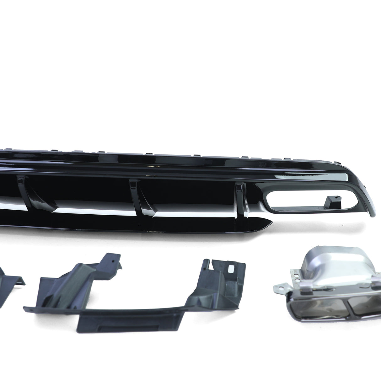 Mercedes A W176 2015-2018 Diffusore Posteriore Terminali Neri