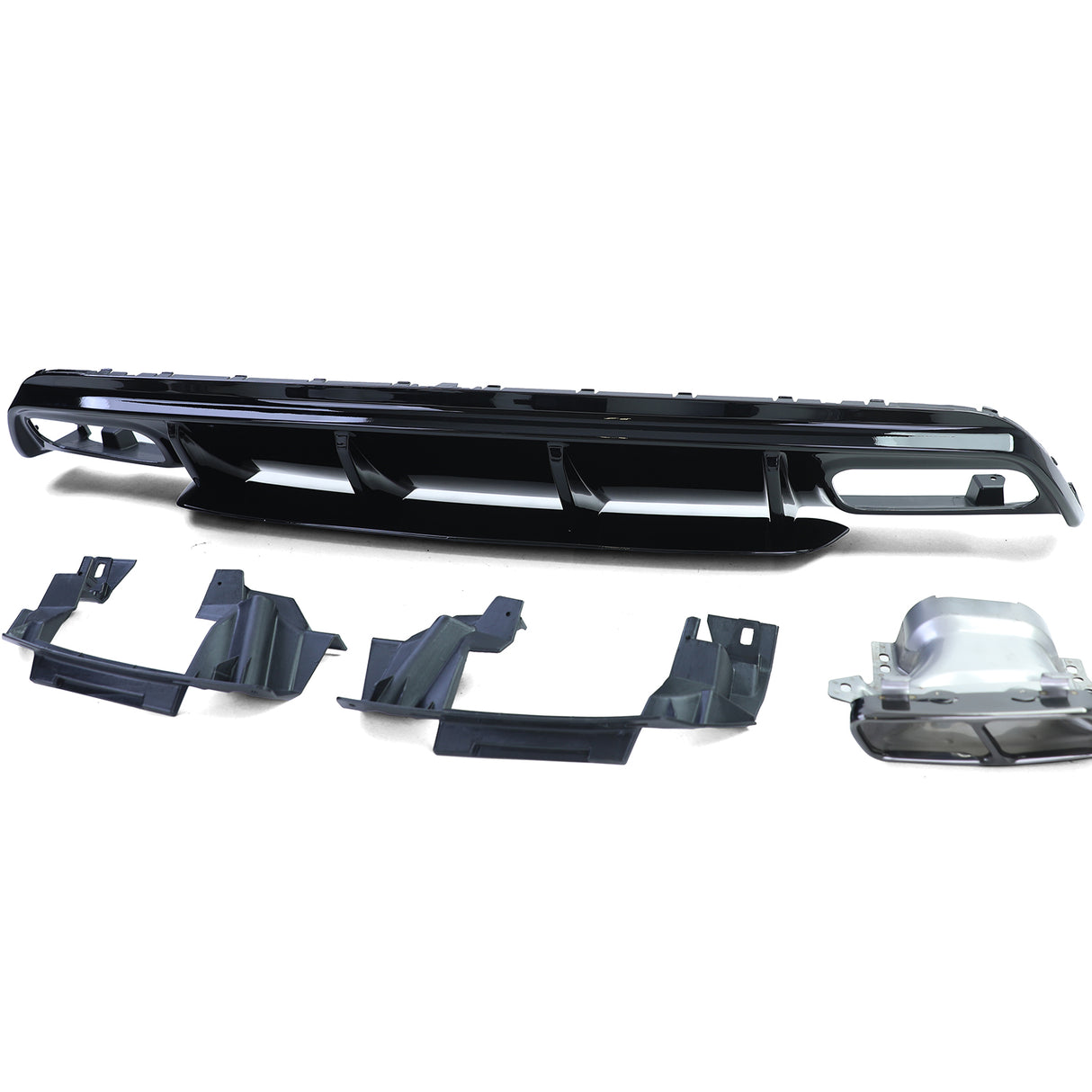Mercedes A W176 2015-2018 Diffusore Posteriore Terminali Neri