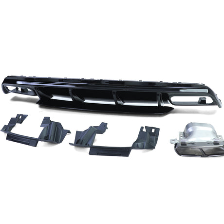 Mercedes A W176 2015-2018 Diffusore Posteriore Terminali Neri