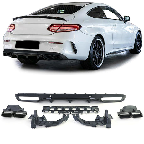 Mercedes C C205 Coupé 2015-2018 Diffusore Posteriore AMG C63 Look