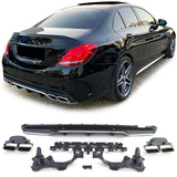 Mercedes C W205 2014-2018 Diffusore Posteriore AMG C63 Look