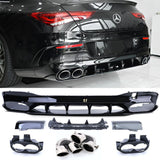 Mercedes CLA C118 X118 2019 2020 2021 2022 2023 AMG Line Diffusore Estrattore AMG CLA45S Look