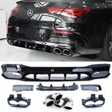 Mercedes CLA C118 X118 2023+ AMG Line Diffusore A45S Look