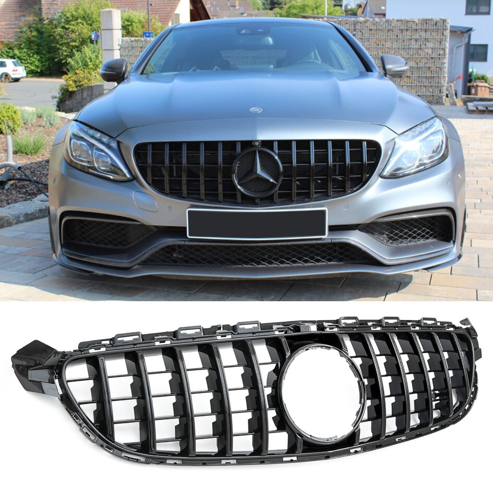 Mercedes C63 AMG W205 S205 C205 A205 2014-2021 Griglia Anteriore GTR Look Nero