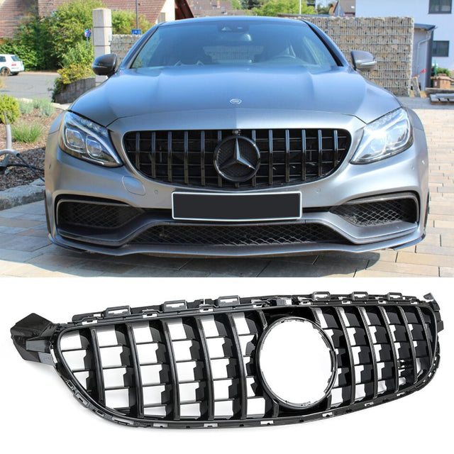 Mercedes C63 AMG W205 S205 C205 A205 2014-2021 Griglia Anteriore GTR Look Nero