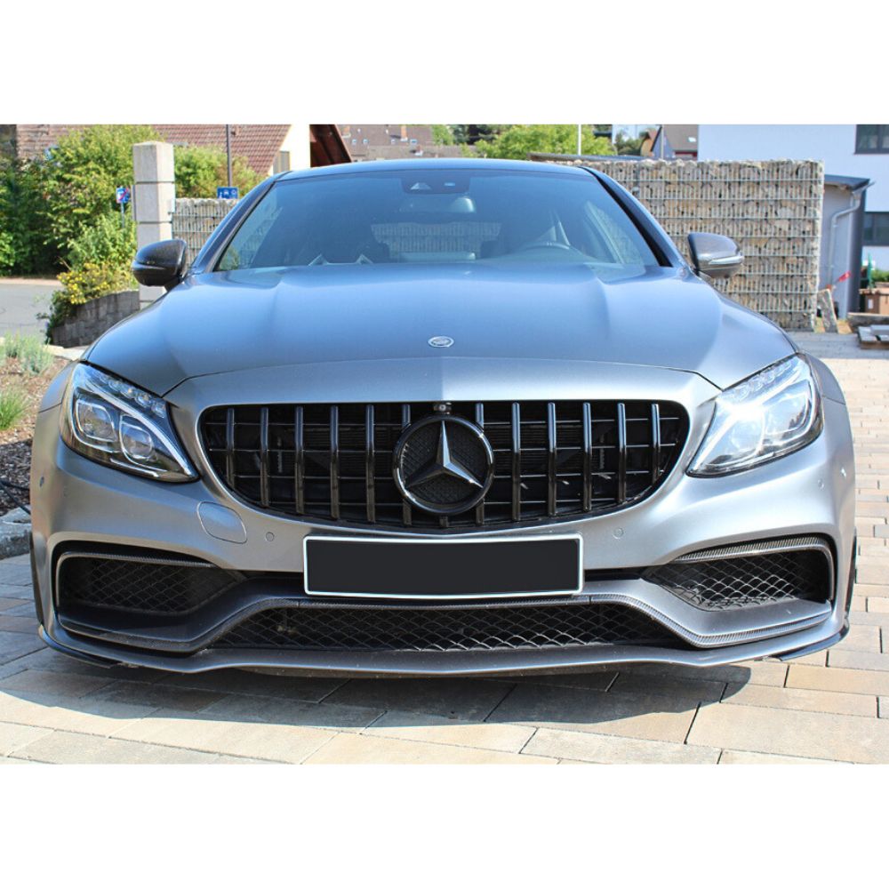 Mercedes C63 AMG W205 S205 C205 A205 2014-2021 Griglia Anteriore GTR Look Nero